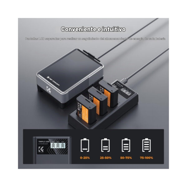 Kit Baterías LP-E10 K&F Concept