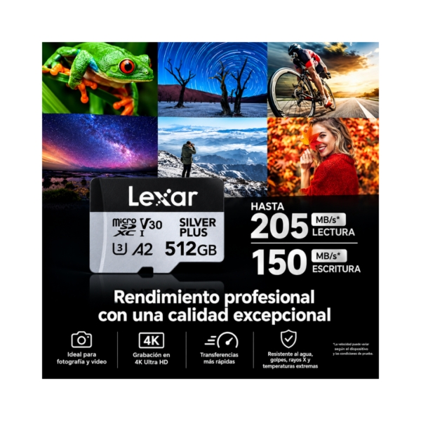 Memoria Micro SD 512GB V30 LEXAR