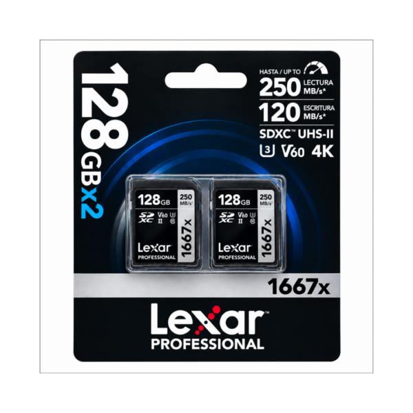 Memoria SD 128 GB V60 LEXAR X2