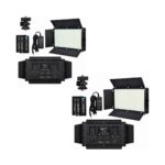 Kit de 2 Paneles LED Bicolor 880 + 6 LED con Baterías y Cargadores
